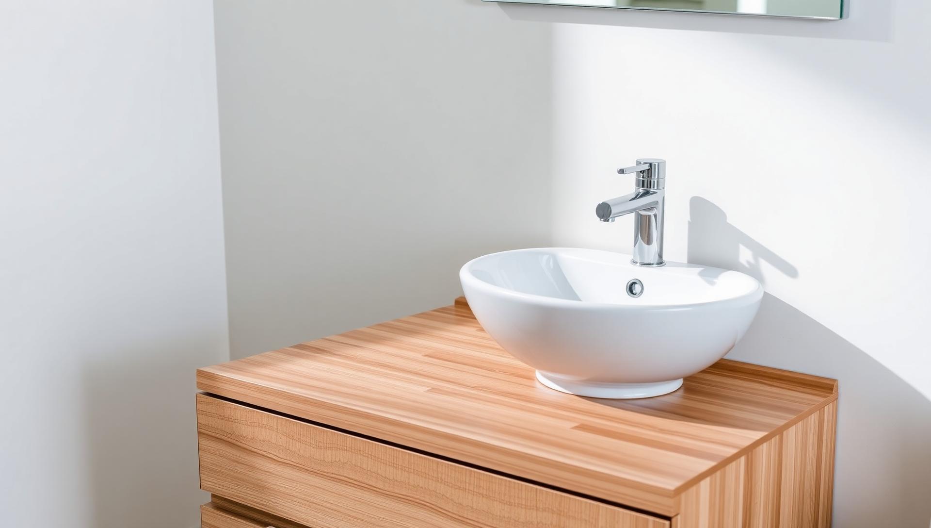 Spotless white ceramic basin with chrome mixer tap — professional sink and basin repair